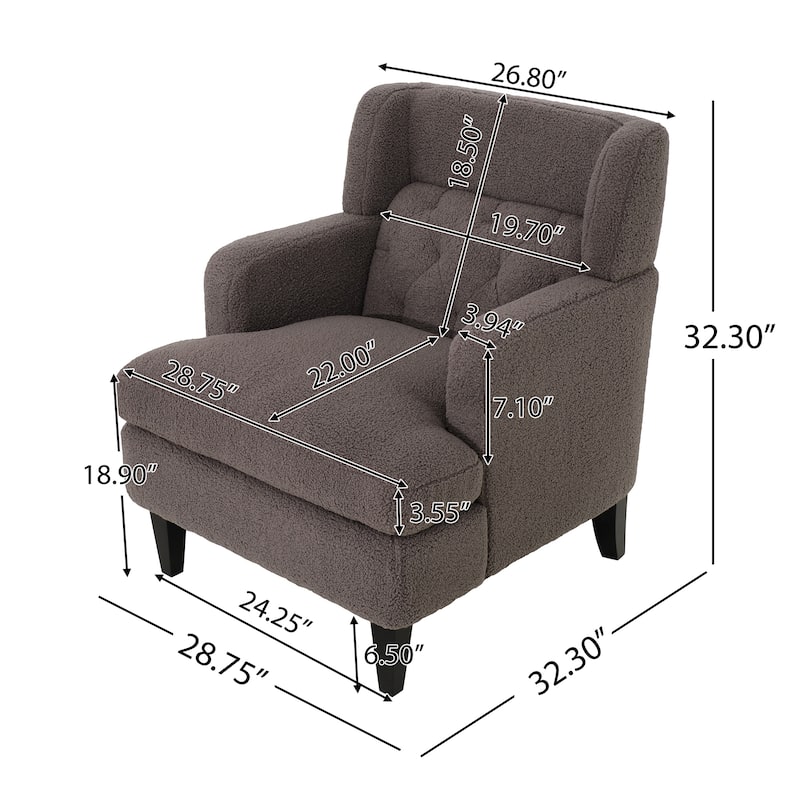 35.25" Upholstered Arm Chair