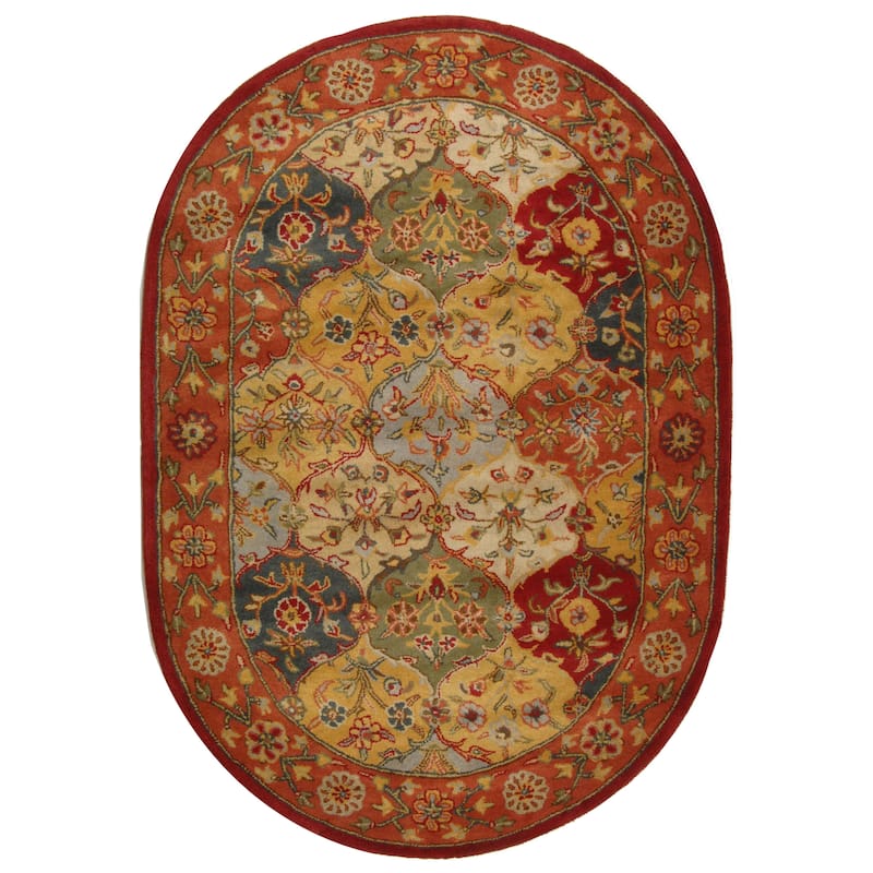 SAFAVIEH Handmade Heritage Square Knot Traditional Oriental Wool Rug