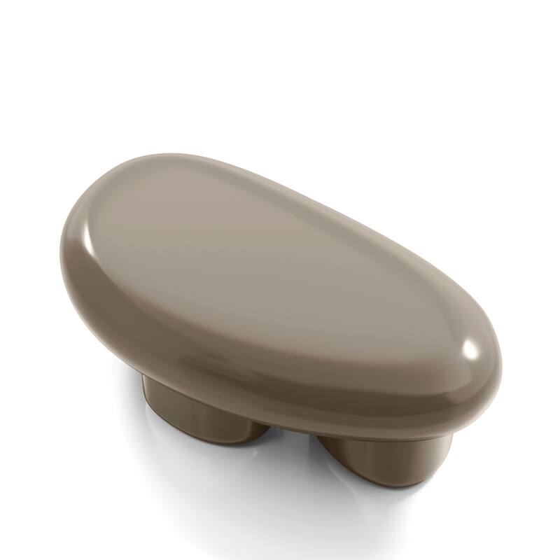 24/7 Shop At Home Modern 2-Piece Oval Glossy Low Profile Coffee Table Set