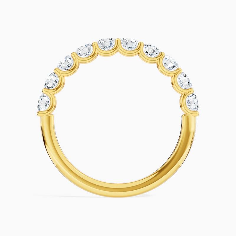 Auriya 14k Gold Round Lab Grown Diamond Half Eternity Band 1.00 - 4.50 ct. tw. (F-G, VS)