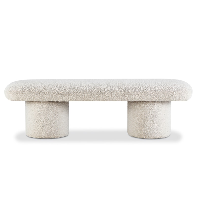 Poly & Bark Este Bench - Boucle Mid Century Modern