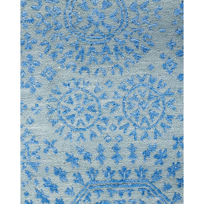 Ikat One-of-a-Kind Hand-Knotted Area Rug - Gray, 8' 10" x 12' 0" - 8' 10" x 12' 0"