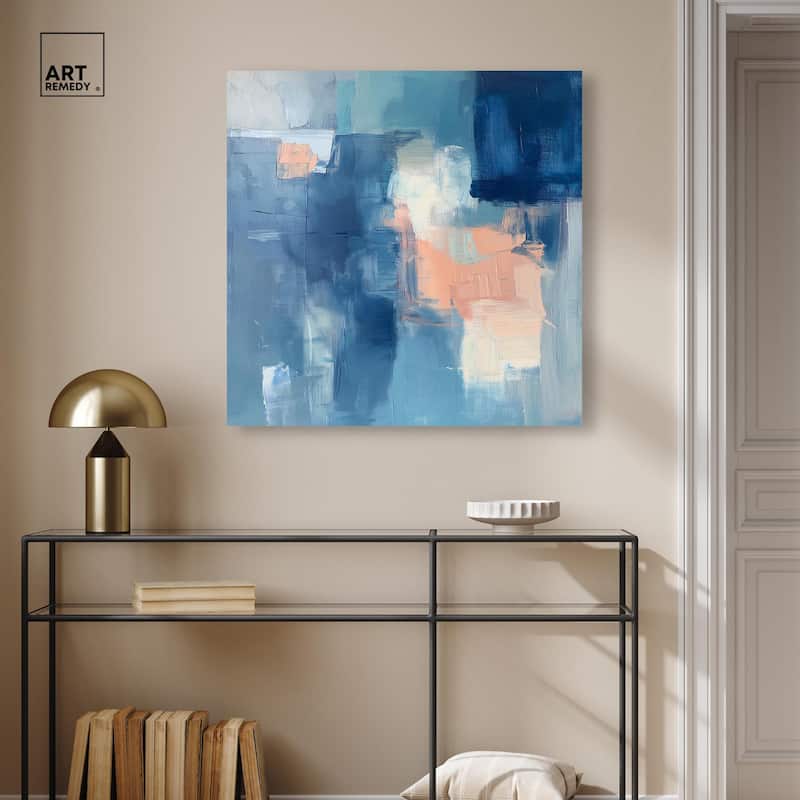 Whispering Blue II Canvas by Art Remedy, Gallery Wrapped