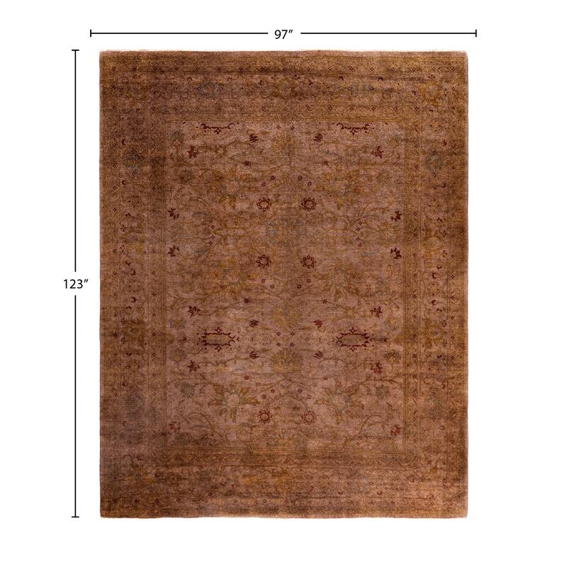 Overdyed One-of-a-Kind Hand-Knotted Area Rug - Brown - 8' 1" x 10' 4"