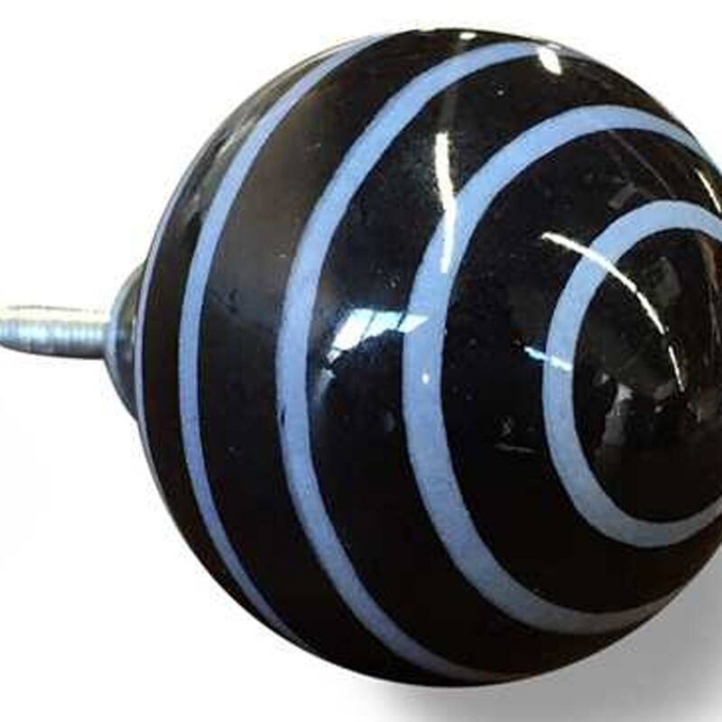 12 Pack Ceramic Drawer Knobs Round Flower Cabinet Pulls for Living Room or Bedroom Decor - 1.5” x 1.5” x 1.5”
