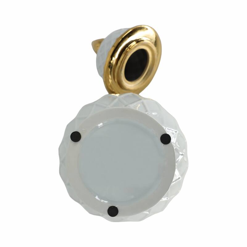 Sagebrook Home Gold Accented Glam Ginger Jar with Lid