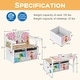 preview thumbnail 10 of 21, 3 in 1 Kids Convertible Activity Bench with 2 Removable Fabric Bins - 21" x 22" x 58"