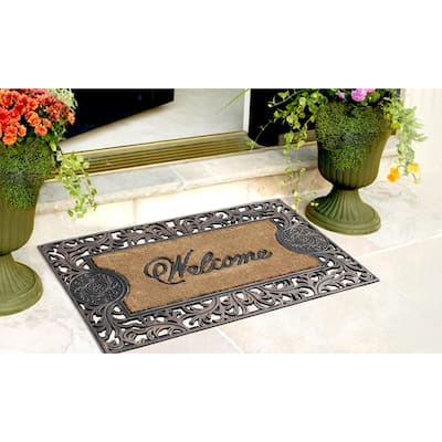A1HC Natural Coir and Rubber doormat 23"X38"
