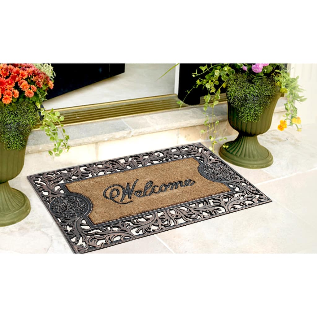 A1HC Natural Coir and Rubber doormat 23"X38"