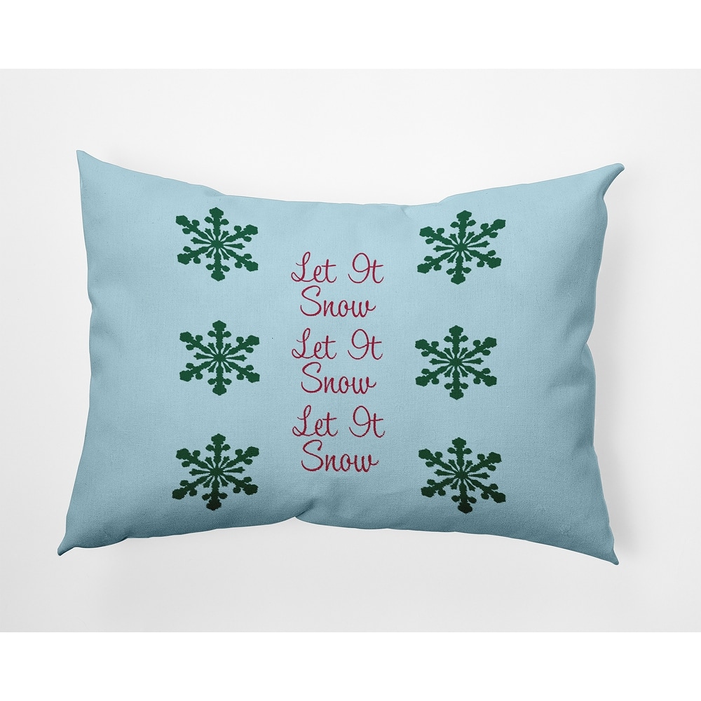 Winter Let It Snow Indoor/Outdoor Throw Pillow