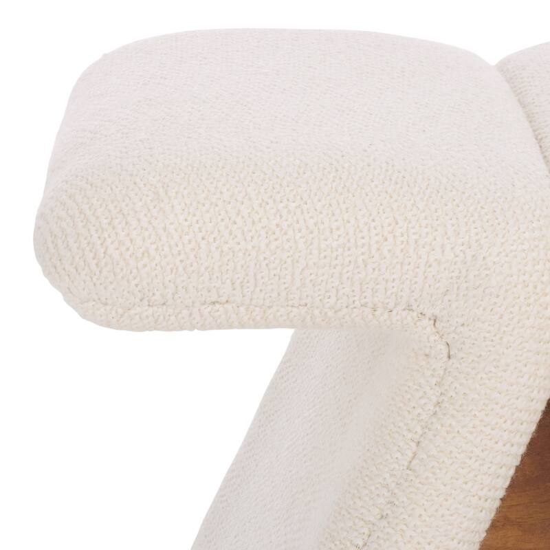 SAFAVIEH Couture Tessabella Teddy Fabric Ottoman