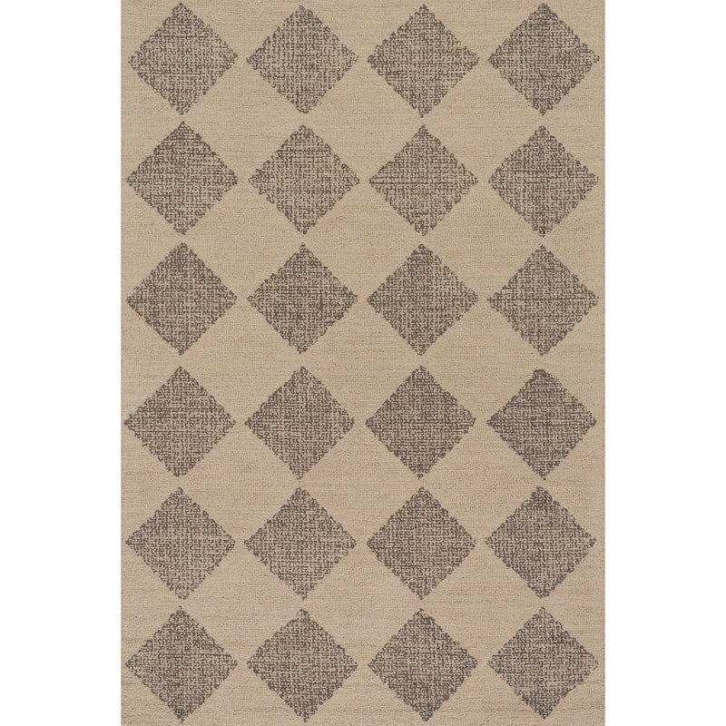 Nuloom Nivora Tufted Diamond Area Rug - 7' 6" x 9' 6" - Sand - Rectangle