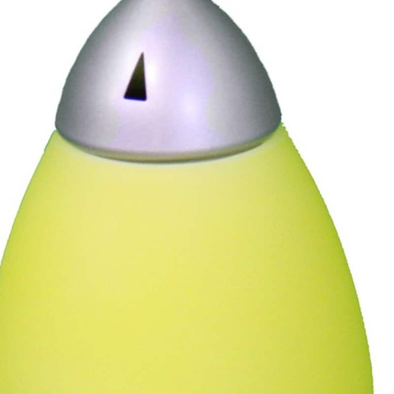 Silver Acrylic Base Petite Bedside Table Lamp with Globe Shade - 5” x 5” x 10.5” (D x W x H)