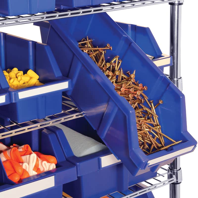 8-Tier Commercial NSF Certified 24-Bin Rack Storage System (36 in. W x 64 in. H x 14.25 in. D)