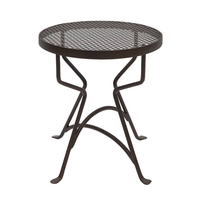 Achla Designs 12.5" H Round Roman Bronze Wrought Iron Capri Plant Stand, Powder Coated Finish