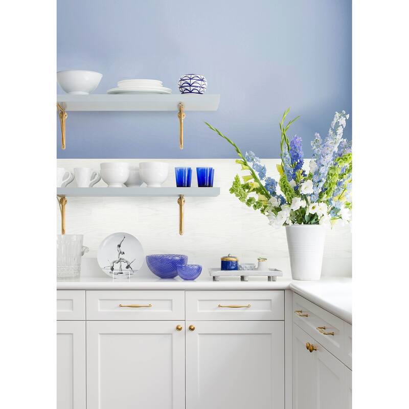 Faux Wood Whitewash Peel and Stick Wall Tiles