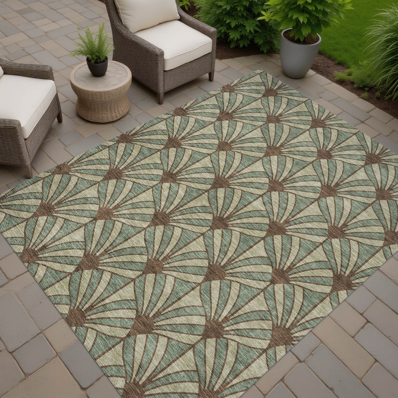 Machine Washable Indoor/ Outdoor Casual Kim Chantille Rug