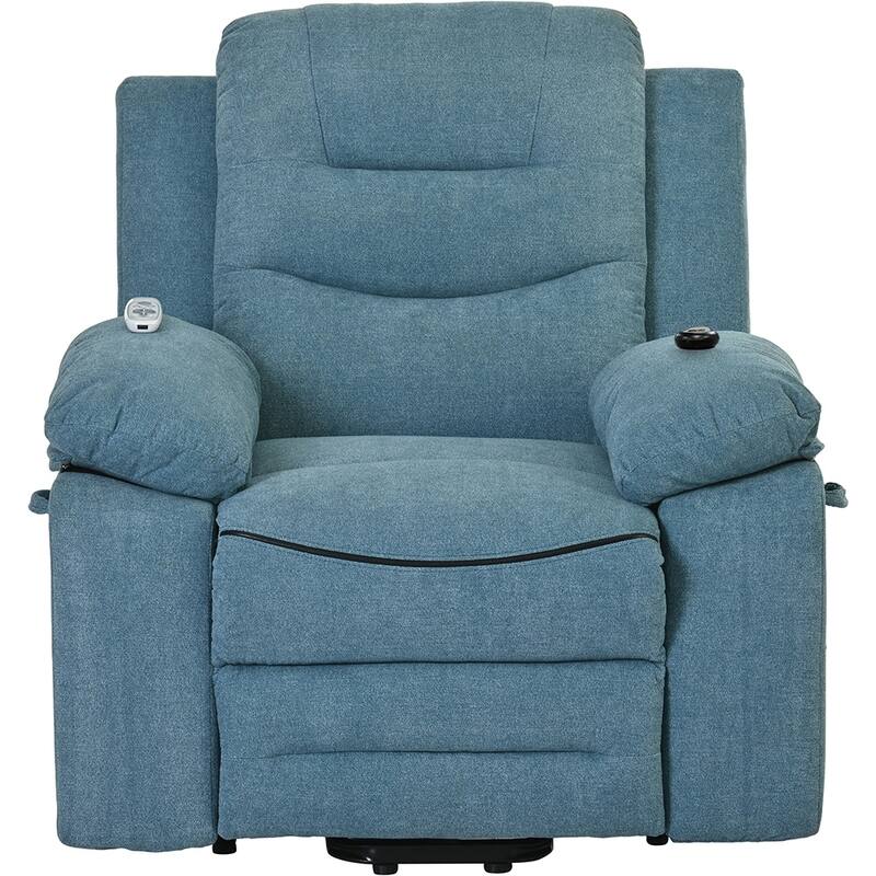 Power Lift Recliner Chair with Heat Massage and Storage Pocket