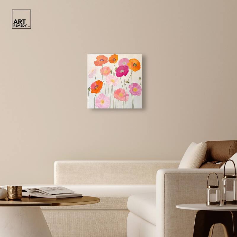 Sunset Poppy Chorus II Canvas by Art Remedy, Gallery Wrapped