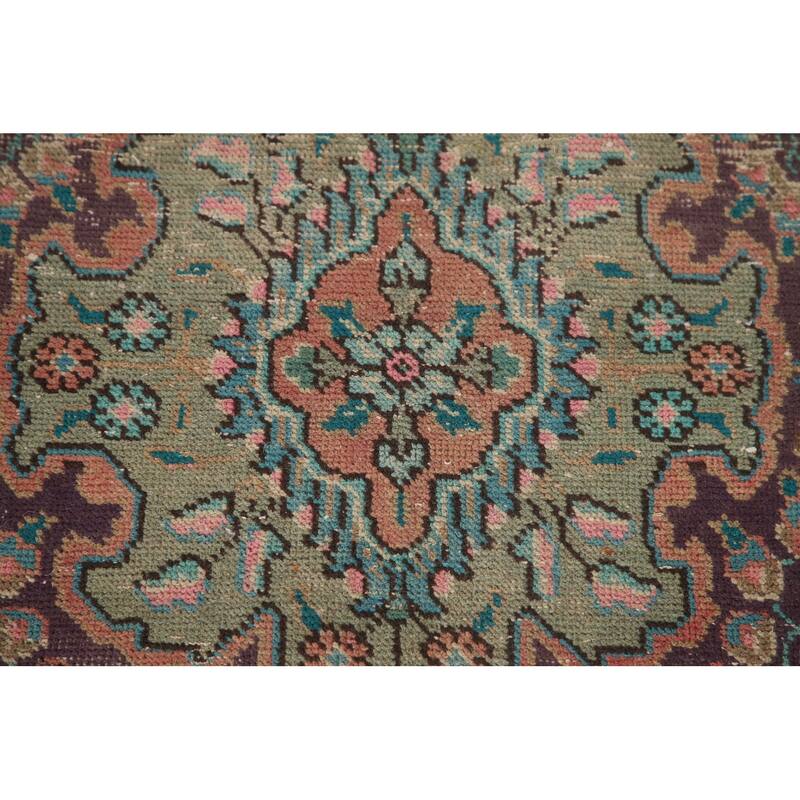 Tabriz Persian Vintage Area Rug Handmade Wool Carpet - 6'7" x 9'6"