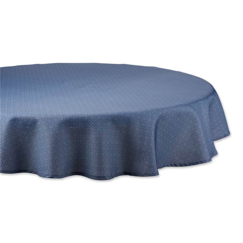 DII Stone Tonal Lattice Print Outdoor Tablecloth With Zipper 60 Round