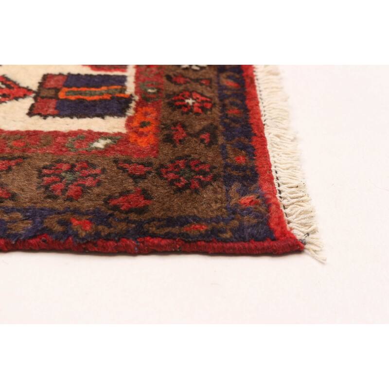 ECARPETGALLERY Hand-knotted Andelz Red Wool Rug - 3'4 x 4'9