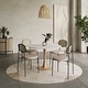 preview thumbnail 8 of 11, Bristol 40" Round Dining Table - Sintered Stone Top with Natural Wood Steel Pedestal Base - Modern Table for Kitchen & Dining