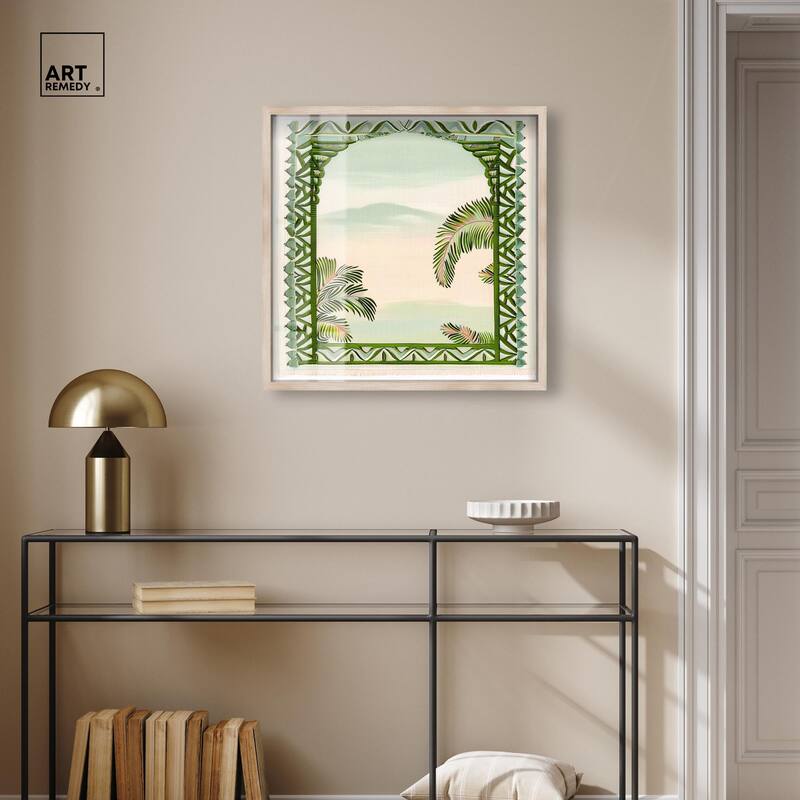 Palm View Vista Shadowbox by Art Remedy