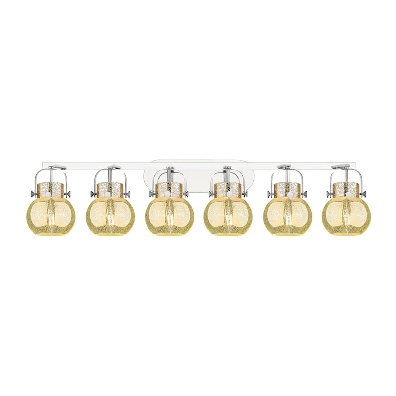 Innovations Lighting Pilaster II Sphere - 6 Light 46" Wall-Mounted Bath Vanity Light