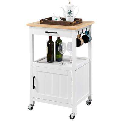 Yaheetech Kitchen Island Cart with Wood Top for Dining Rooms