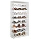 preview thumbnail 9 of 11, 9-Tier Wood Shoe Storage Rack with Acrylic Side for Entryway