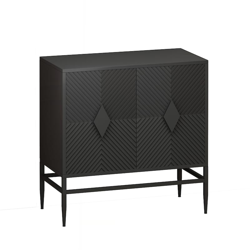 2Door Wood Storage Accent Cabinet