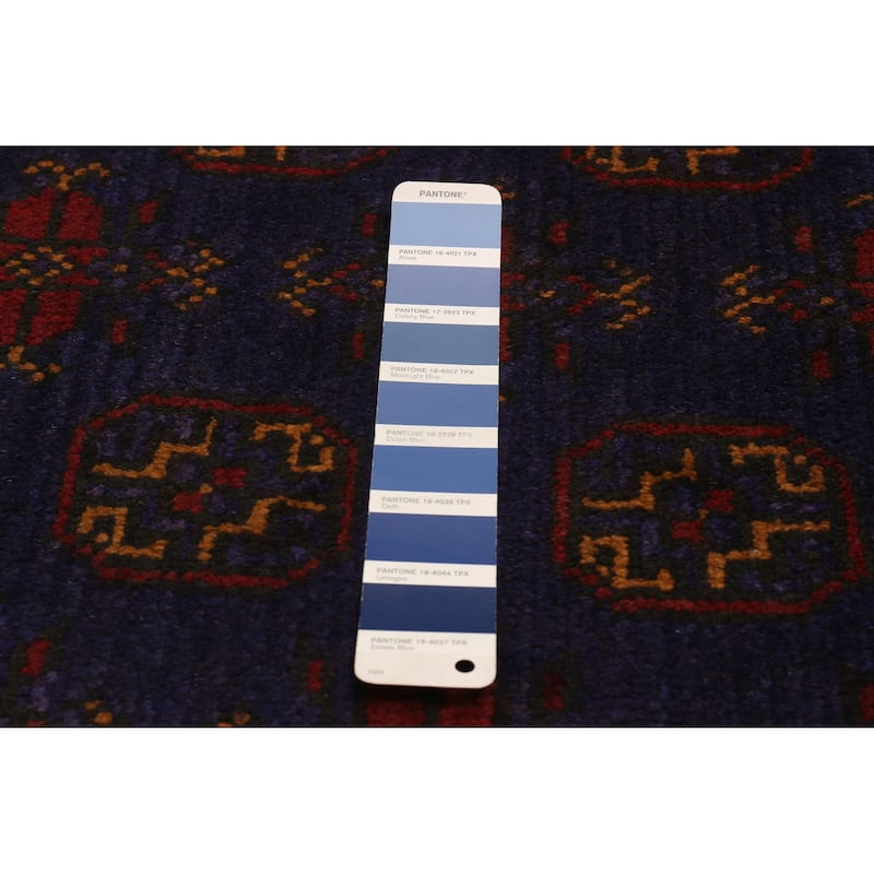 ECARPETGALLERY Hand-knotted Uzbek Kargahi Indigo Wool Rug - 5'0 x 6'1