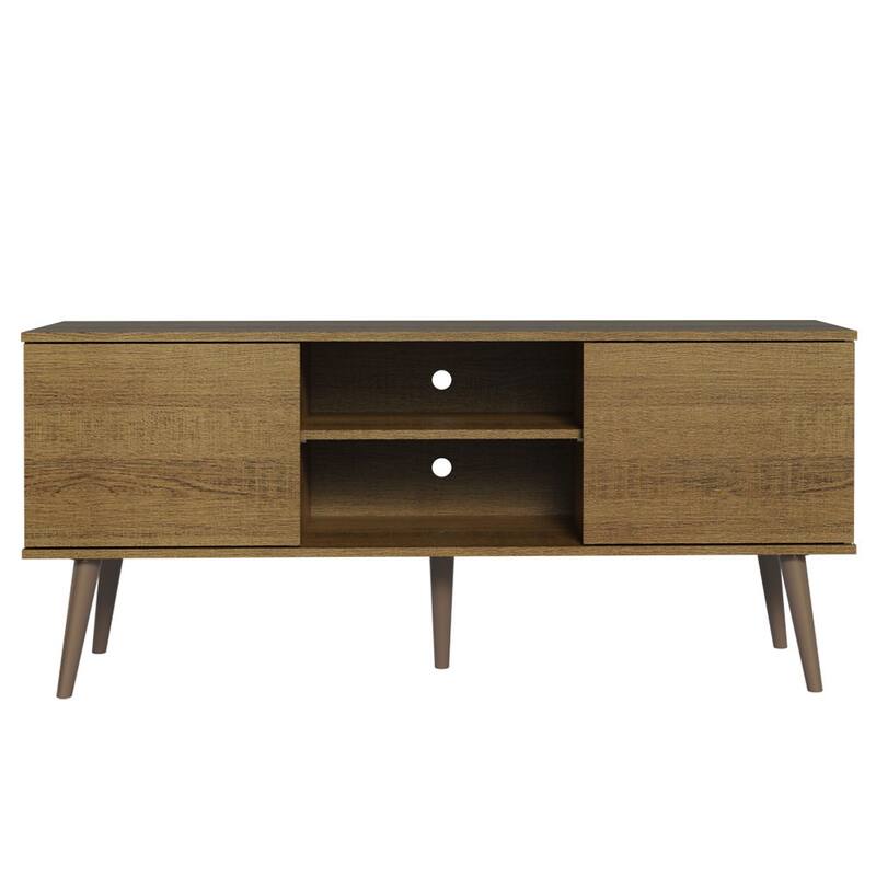 Madesa TV Stand Console with 2 Doors and 2 Shelves with Cable Management for 50, 55 Inch Media Storage