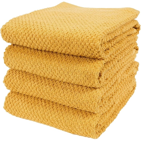 Golden Terry Kitchen Dishtowels Set of 4