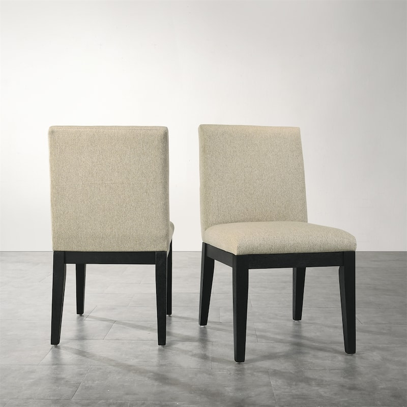 Contemporary Set of 2 Solid Wood Dining Chairs