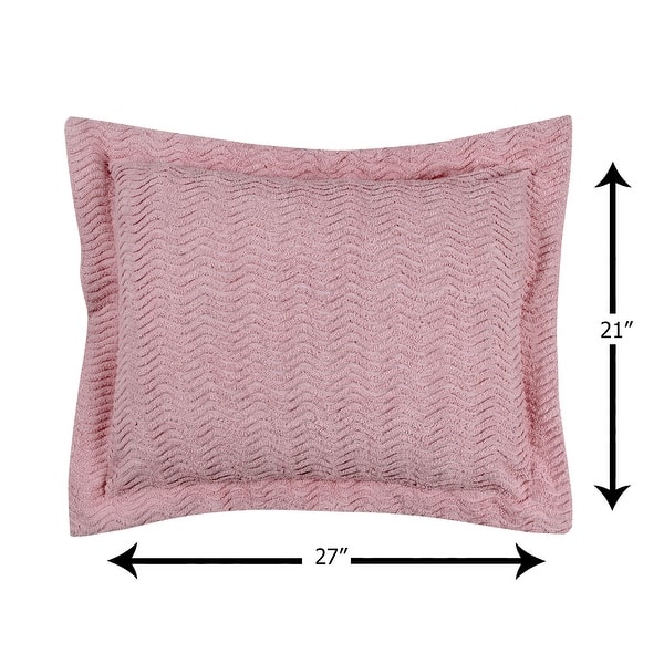 Better Trends Natick Collection Set in Wavy Channel Stripes Design 100 Cotton Tufted Chenille