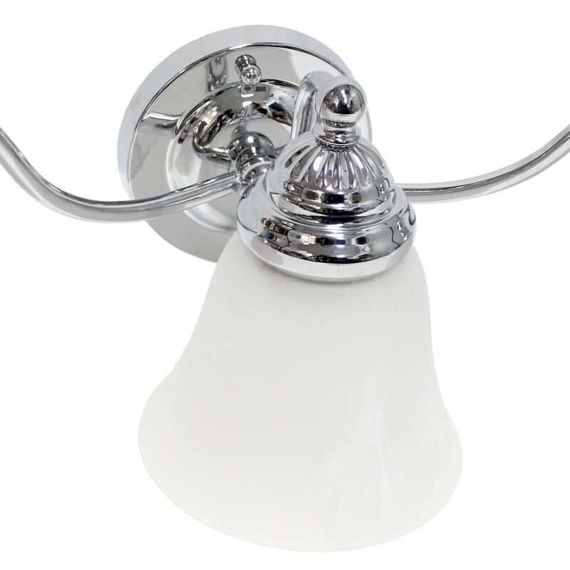 3-Light Vanity Light - Metal & Alabaster Glass - Bathroom, Hallway, Entryway Uplight - 7.5