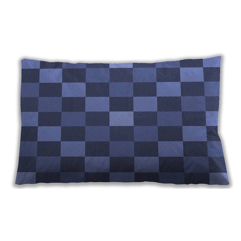 Ahgly Company Patterned IndoorOutdoor Cornflower Blue Lumbar Throw