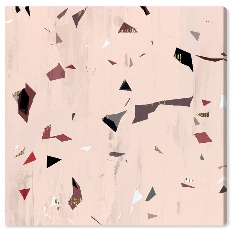 Wynwood Studio Canvas Abstract Tinted Terrazzo Cranberry III Pink and Light Pink Modern & Contemporary Wall Art Canvas Print