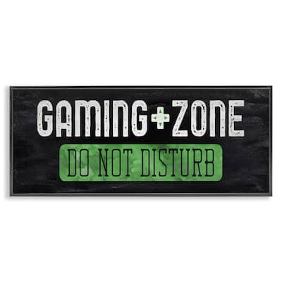 Stupell Do Not Disturb Gaming Zone Framed Giclee Art Design By CAD Designs