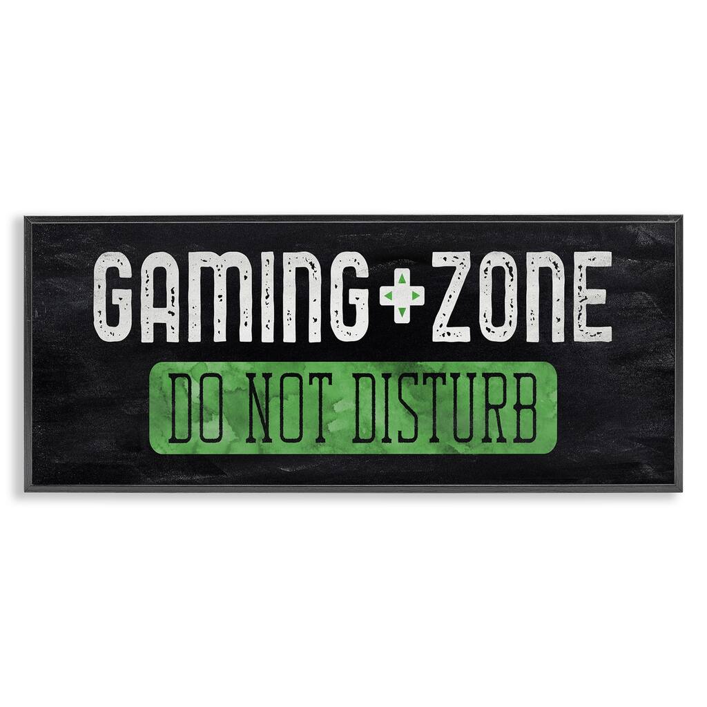 Stupell Do Not Disturb Gaming Zone Framed Giclee Art Design By CAD Designs