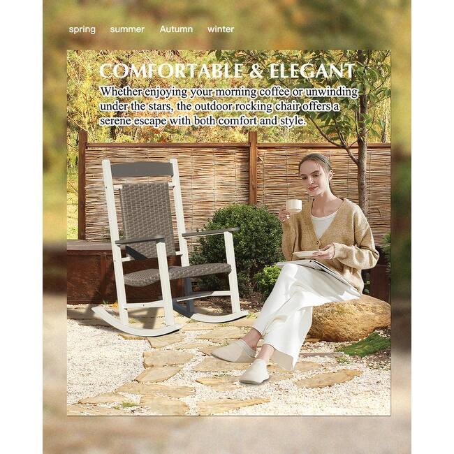 Domi Outdoor Rocking Chair Set – High Back, Weather-Resistant Porch Rockers for Patio