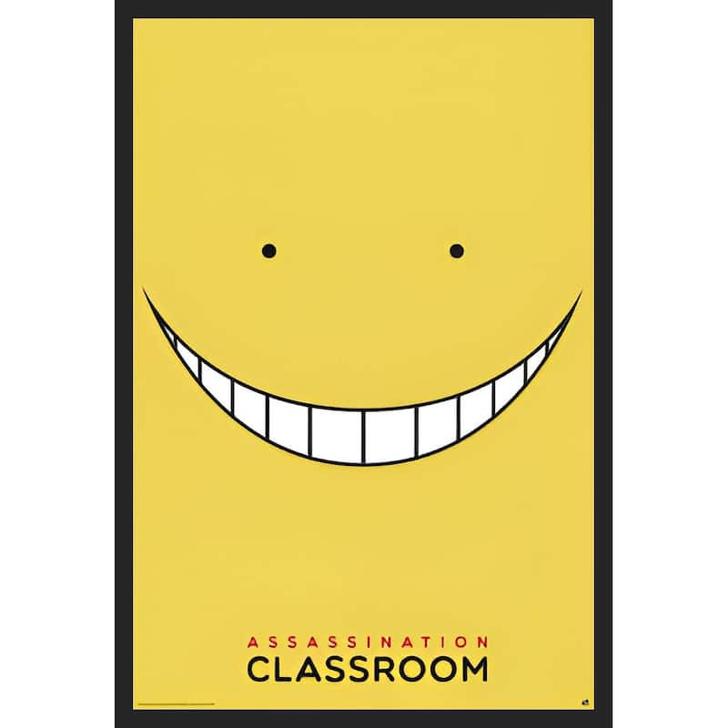 Assassination Classroom - Koro Smile Framed Art Poster - 24 x 36 Inch