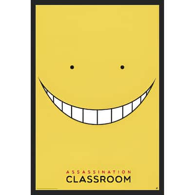 Assassination Classroom - Koro Smile Framed Art Poster - 24 x 36 Inch