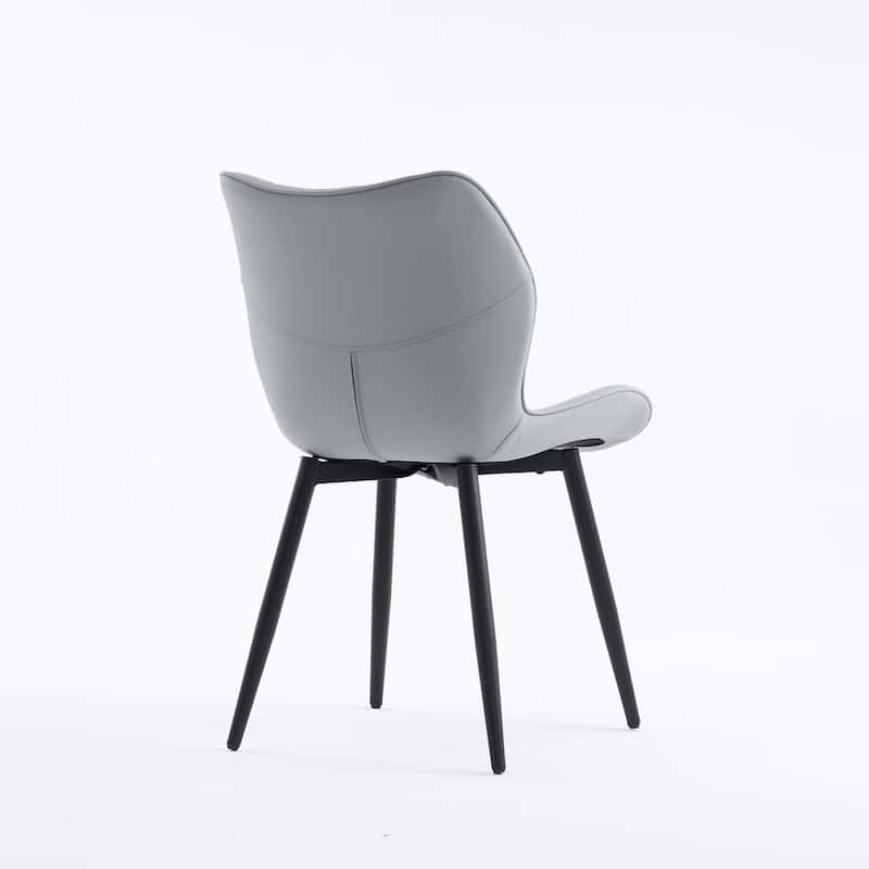 Upholstered Dining Chairs Set of 2, Faux Leather Kitchen Chairs