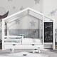 preview thumbnail 1 of 11, Full House Bed with Blackboard and Drawers, Two Assembly Options