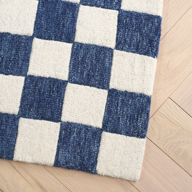 SAFAVIEH Handmade Martha Stewart Collection Berthild Checkered Wool Rug
