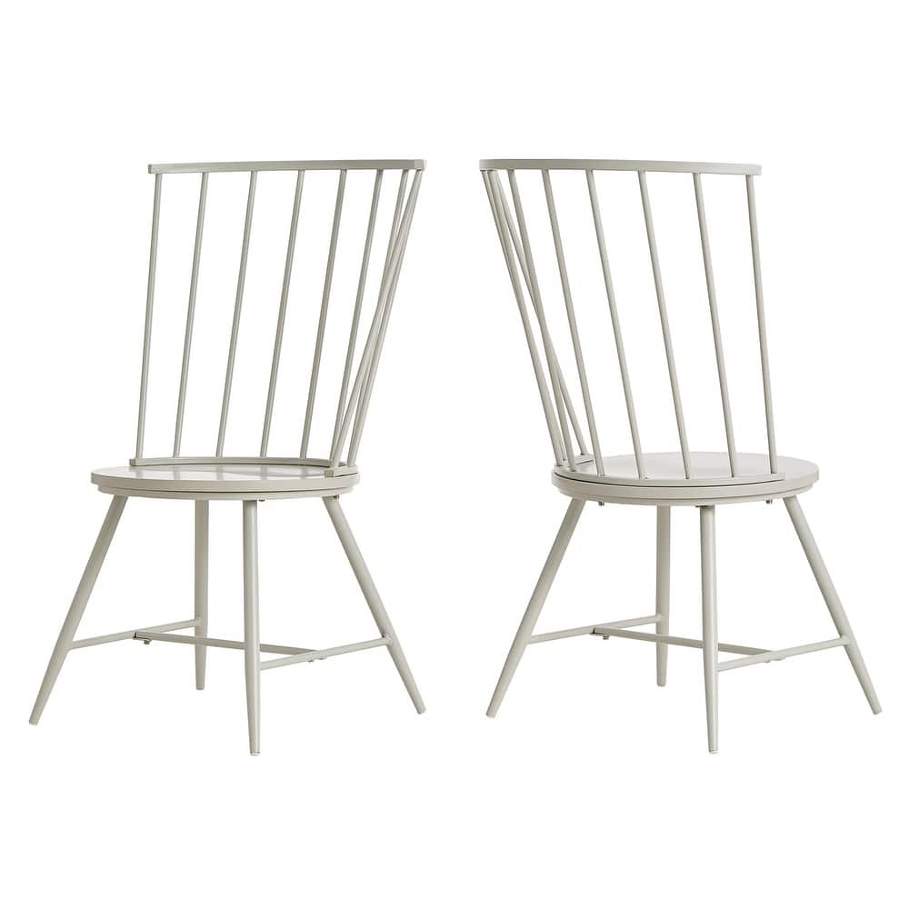 Truman High Back Metal and Wood Spindle Dining Chair (Set of 2) by iNSPIRE Q Modern