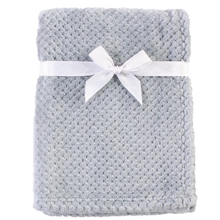 Hudson Baby Infant Plush Waffle Blanket, Gray, One Size - Gray - One Size